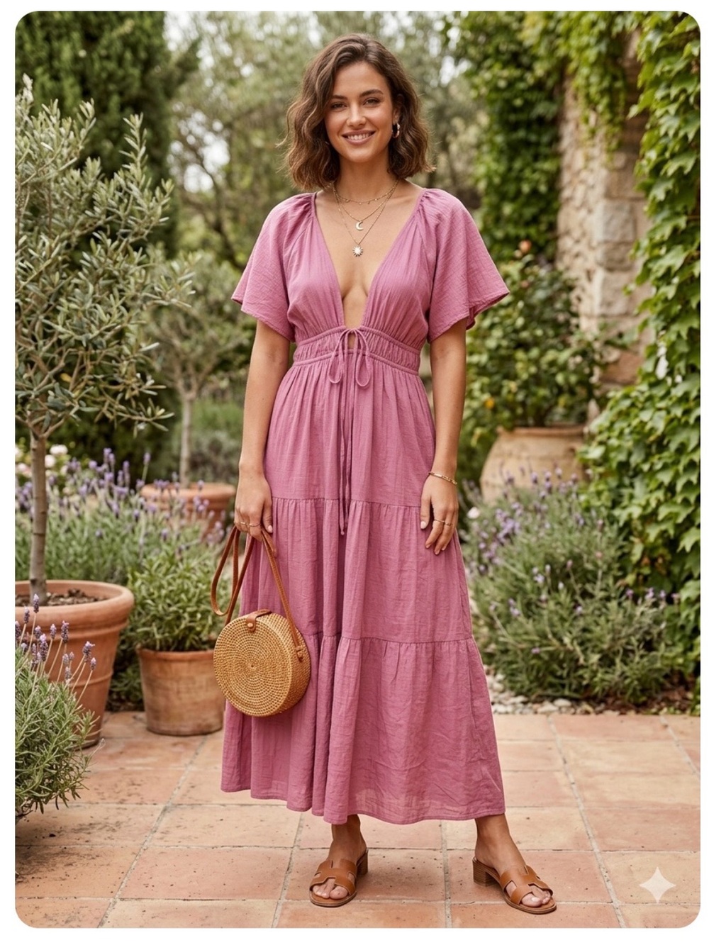 Young Fabulous and Broke Tiered Maxi Dress, Sz S